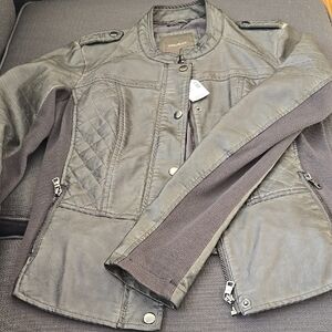 Maurices Gray Leather Jacket for Women